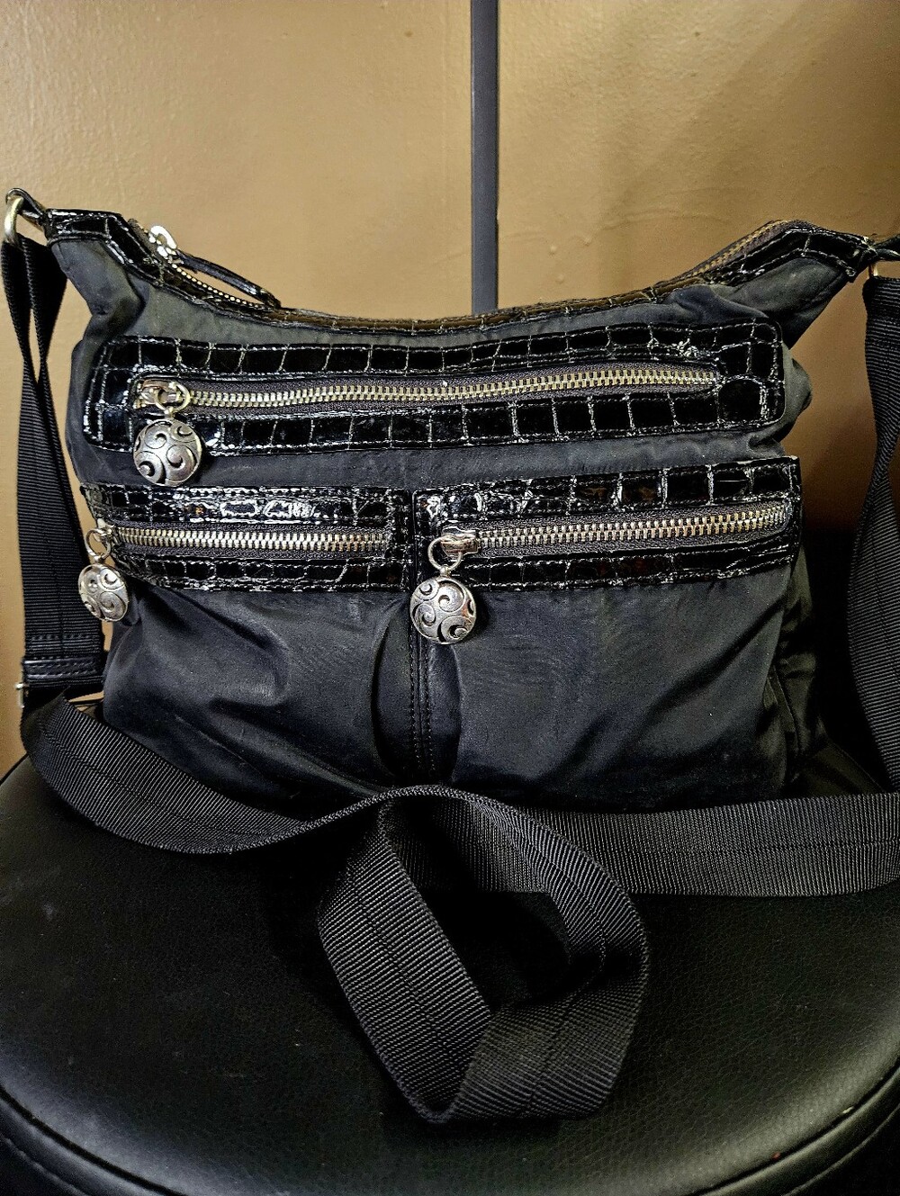 Brighton Black GoGo Crossbody Bag
